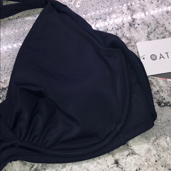 ATHLETA Bra Cup Wrap Bikini Top ~ 40D-DD ~ Navy - Picture 3 of 8